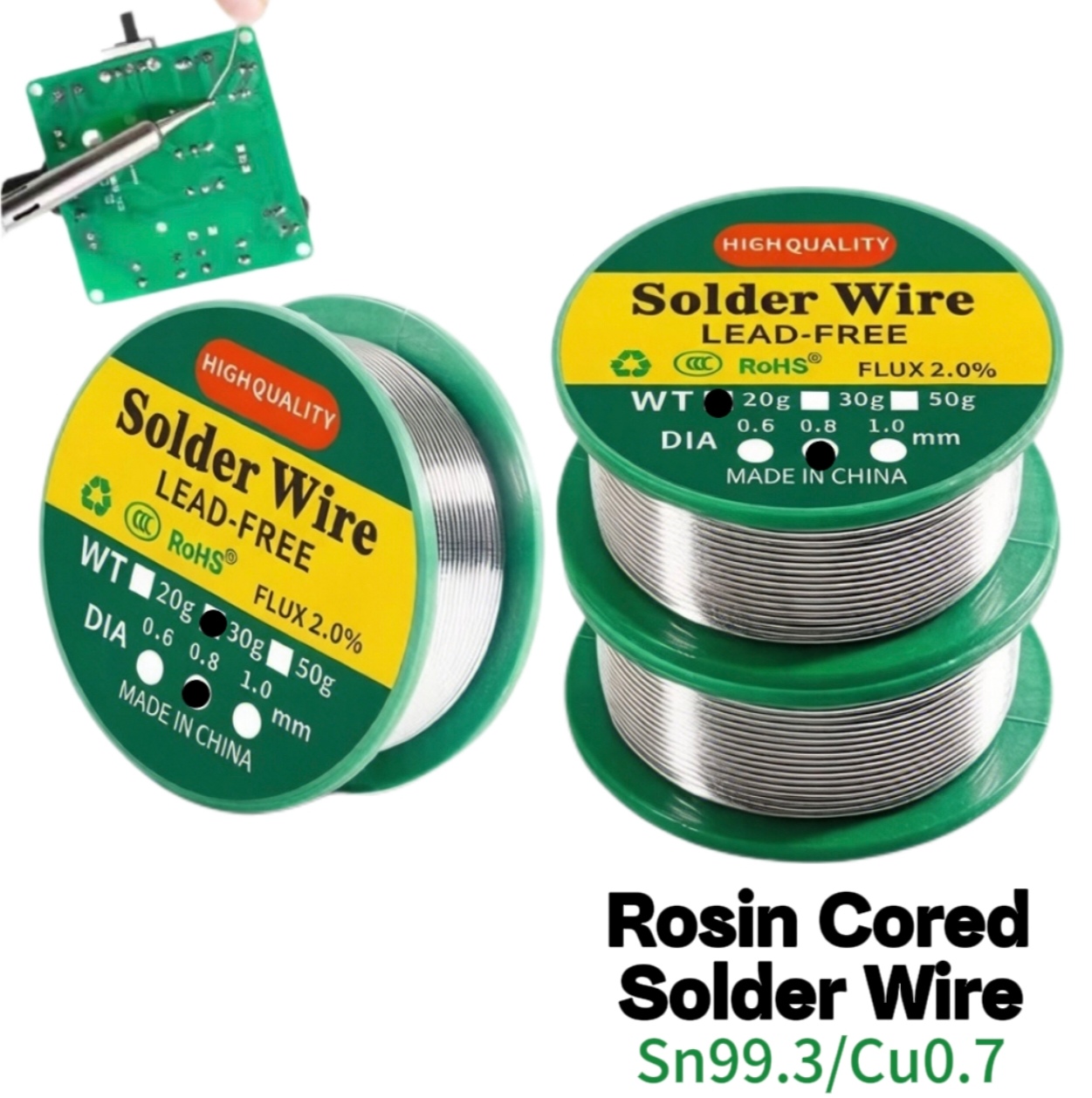 Electronics Repair Degree - 20g-50g Loodvrij No-clean Hoge Zuiverheid Soldeer